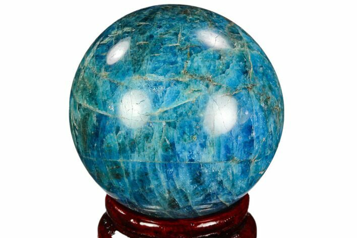 Bright Blue Apatite Sphere - Madagascar #121851